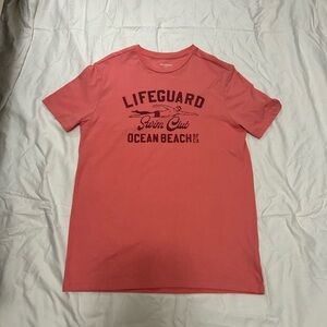 red/pink lifeguard t shirt